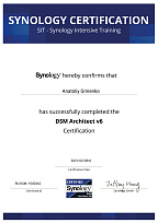 Сертификат Анатолий Гриненко Synology